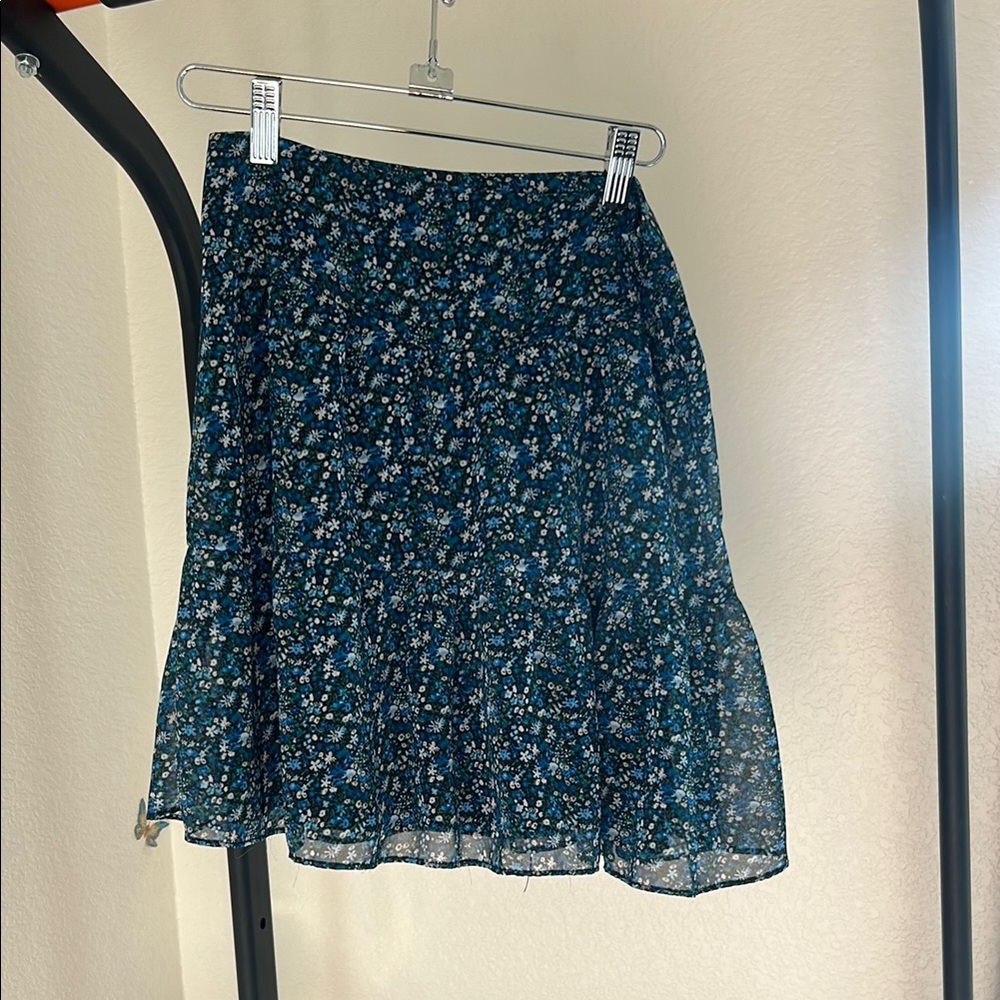 Floral Blue Skirt